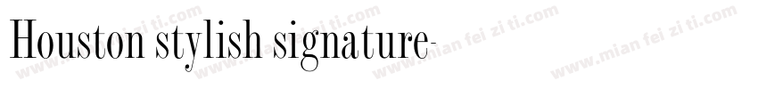 Houston stylish signature字体转换